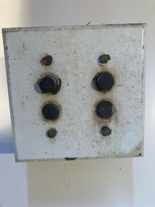 Vintage Push Button Light Switch With Cover And Gang Box.