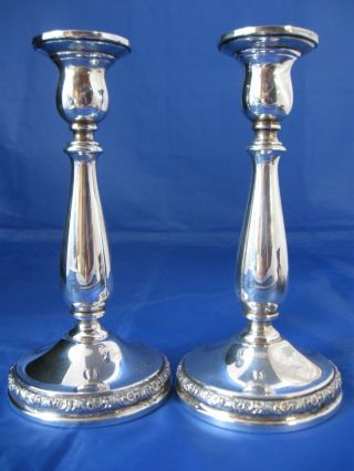 Perfect Pair Vintage Prelude Sterling Silver 7 - 1/2 " Candlesticks International