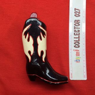 Boy Scout Wooden Hand Carved Neckerchief Slide Cowboy Boot 3