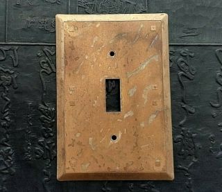 One Copper Patina Switch Plate Cover Beveled Edges Craftsman Mission