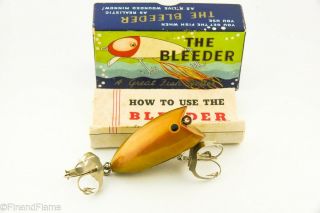 Vintage Texas Made Bleeder Bubbler Antique Fishing Lure & Papers Lc14