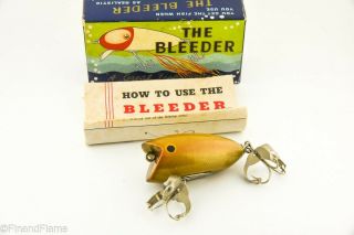 Vintage Texas Made Bleeder Bubbler Antique Fishing Lure & Papers LC14 2
