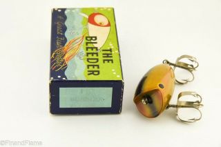Vintage Texas Made Bleeder Bubbler Antique Fishing Lure & Papers LC14 3