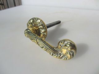 Vintage French Brass Lever Door Handles Knobs Antique Old Rococo