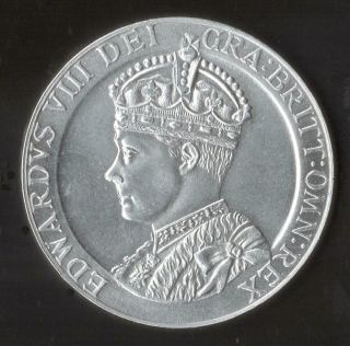 1937 Coronation Of King Edward Viii 36mm Aluminium Medal Birmingham