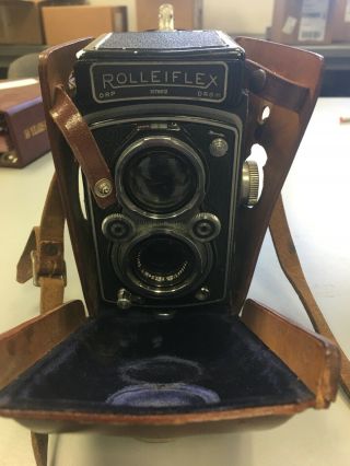 Rolleiflex Germany Drp Drgm Vintage Compur Rapid Camera Not.