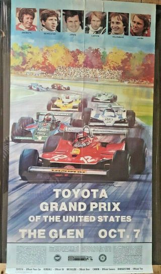 Toyota Grand Prix Poster 1979 / Vintage / / Motor Sport / The Glen