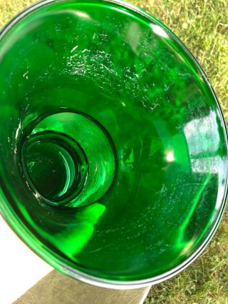 Vintage Large Forest Green Glass Urn Shaped Vase Napco 1170 Cleveland Ohio 10 