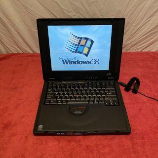 Ibm Thinkpad Windows 98 Vintage Pc Gaming Retro Laptop Intel Pentium 2
