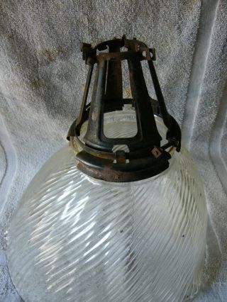 Antique Vintage X - Ray Light Fixture Shade And Fixture