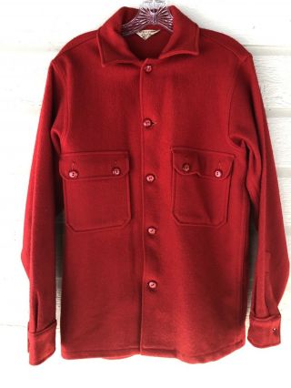 Boy Scout Bsa Red Wool Jacket Men’s Size 38 W/ 42” Chest 553 From The 1980s