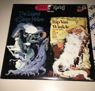 1977 Boris Karloff Narrates The Legend Of Sleepy Hollow,  Rip Van Winkle Vinyl