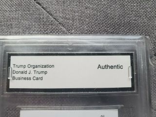 Donald Trump Authenticated Business Card 2