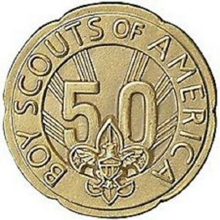 Boy Scouts Of America Bsa Official 50 Year Veteran Pin Oa Jamboree Camp Trading