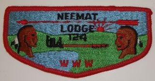 Vintage Bsa Boy Scout Oa Flap Patch Neemat :lodge 124 Www Order Of The Arrow