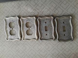 Vintage Set Of 4 1968 American Tack And Hardware Outlet Socket Plate Covers Gc