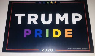 Donald Trump Pride 2020 Campaign Rally Sign Poster Trump Maga Usa Rare