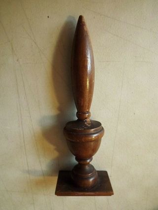 (1) Antique Wooden Finial - - 8 " Tall X 1 7/8 " Diameter