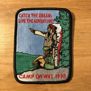 Camp Onway Bsa Scout Camp Patch 1998 Yankee Clipper Council -
