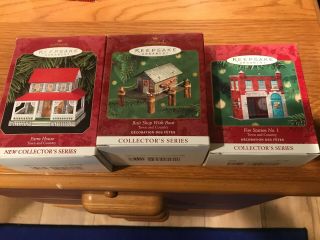 Hallmark Ornaments Town And Country Series 1,  2 And 3.
