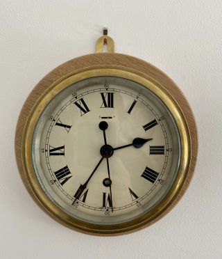 Vintage F.  W Elliott Brass Ships Bulkhead Clock 1951 Spares