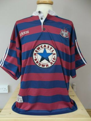 Vintage Newcastle United Adidas Away Football Shirt 1995 Mens Xl