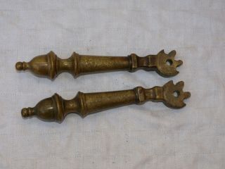 2x ANTIQUE RECLAIMED BRONZE FRENCH LOUIS XVI STYLE ORNATE WINDOW PULL LOCK LEVER 3