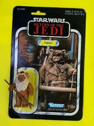 Star Wars Vintage Paploo Canada Card 77 Back Kenner Opened With Weapon