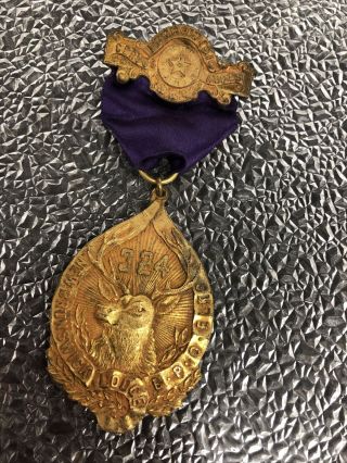 Bpoe Elks Badge Medal 1910 Detroit Brunswick
