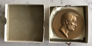 Vintage Bronze President Abraham Lincoln Inauguration Medal 1865