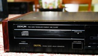 Vintage Denon Dcd - 1500 Cd Player With Rosewood Panels