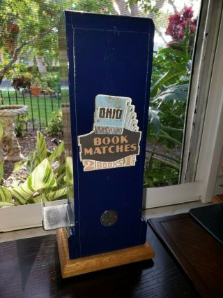 Vintage/Antique PENNY Match Book Dispenser/Vending Machine 2 for 1 cent 2