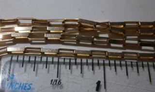 Good Vintage Brick Link 9 Carat Gold Chain Necklace 18.  25 " Weighs 6.  2 Grams