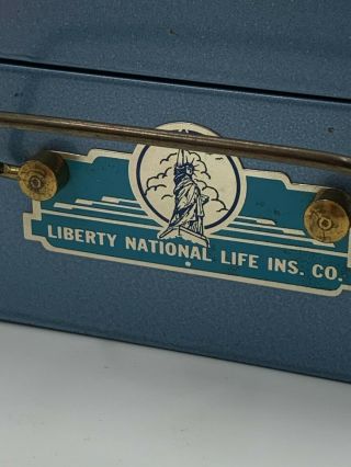 Vintage Liberty National Life Insurance Policy Combination Lock Box Durham Co.