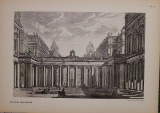 Antique Piranesi Print 100 Years Old From Views Of Rome Royal Court