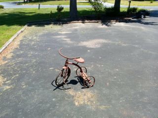 Vintage AMF Junior tricycle surface trike metal toy ride along kids 2