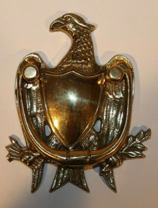 Vintage Virginia Metalcrafters Large Brass Eagle Door Knocker Patriotic Decor