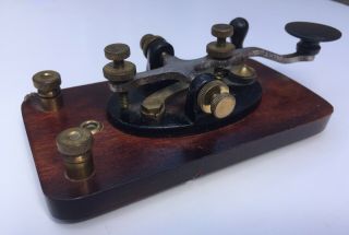 Vintage Telegraph Key By Signal Electric Mfg.  Co.  & Sounder By J.  H.  Bunnell Co.
