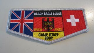 Oa Black Eagle Lodge 482 2002 Camp Staff Flap