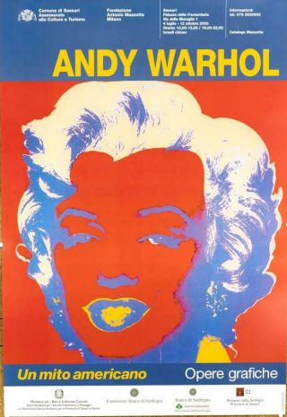 Vintage Pop Art Poster Andy Warhol An American Myth Marilyn 2003 Linen