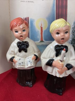 Vintage Choir Alter Boy Figurine (2) Porcelain Figurine Singing