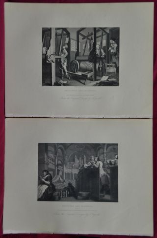 Industry And Idleness William Hogarth 12 Steel Plates By Various Engravers