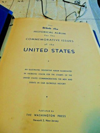 Vintage White Ace Historical Album,  Comm.  Issues Of Us,  1953 Copyright,  154 Pages