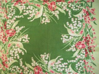 Vintage Lily Of The Valley Tablecloth Rare