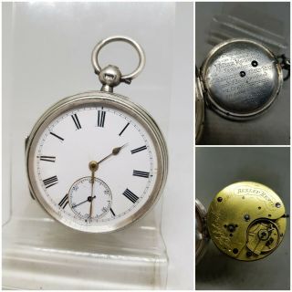 Rare Antique Silver Fusee John Newman Bexleyheat Pocket Watch 1875 W/o Ref1390