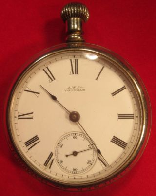 Vintage Antique American Waltham Watch Co.  18s Pocket Watch Back Is Glass