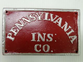 Pennsylvania Ins.  Mutual Live Stock Co.  Of Pittsburgh Fire Insurance Mark / Sign