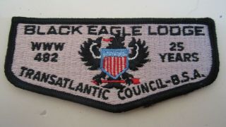 Black Eagle Lodge 482 S3 25th Anniversary Transatlantic Council Older Oa Flap - J