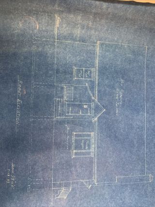 Vintage Architectural BLUEPRINTS 1949 house Residential Drawings Plans Asbestos 3
