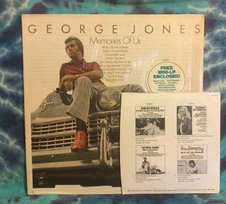 George Jones Lp Memories Of Us Epic Hype Sticker Bonus Mini Lp
